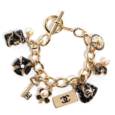 bracelet chanel femme prix|authentic chanel charm bracelets.